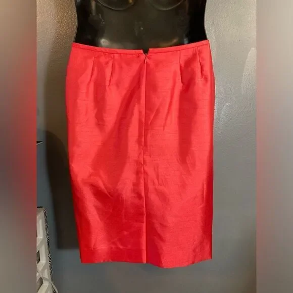 Kasper silky red pencil skirt - Picture 6 of 6